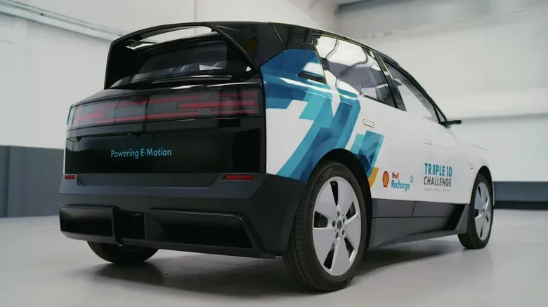 Shell unveils the Triple 10 Challenge EV concept: a sharp hatchback built to flaunt rapid-charging tech
