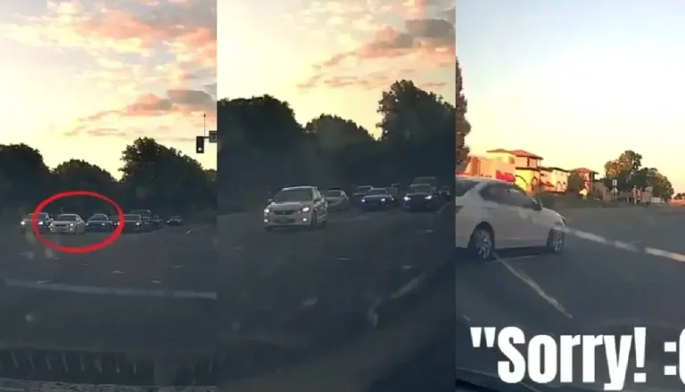 إلك جروف، كاليفورنيا: “هل أنت جاد؟” سائق مشتت الانتباه يدير الضوء الأحمر في Elk Grove Blvd & Taron، ويكاد يصطدم بسيارة Dashcam