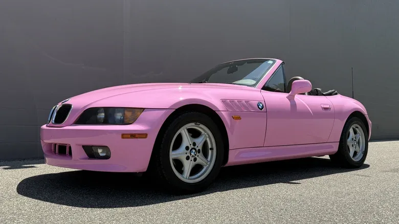 This Pink 1997 BMW Z3 Signed by Sydney Sweeney Is Up for Sale — But You Better Fit Behind the Wheel