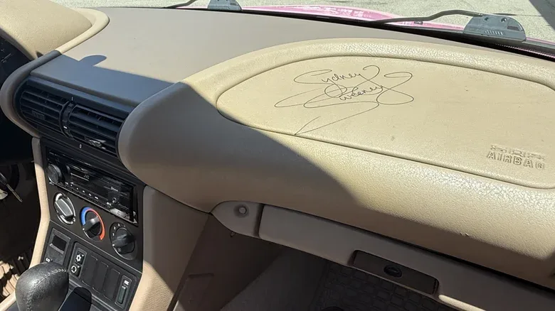 This Pink 1997 BMW Z3 Signed by Sydney Sweeney Is Up for Sale — But You Better Fit Behind the Wheel