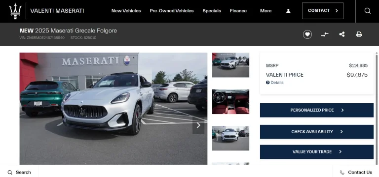 تجار مازاتيراتي يخفضون سعر “جريكال إيفي” بمقدار 20 ألف دولار.. لكنّه لا يزال باهظ الثمن!